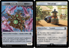 Gnome Soldier (0003) // Treasure (0002) Double-Sided Token - Foil